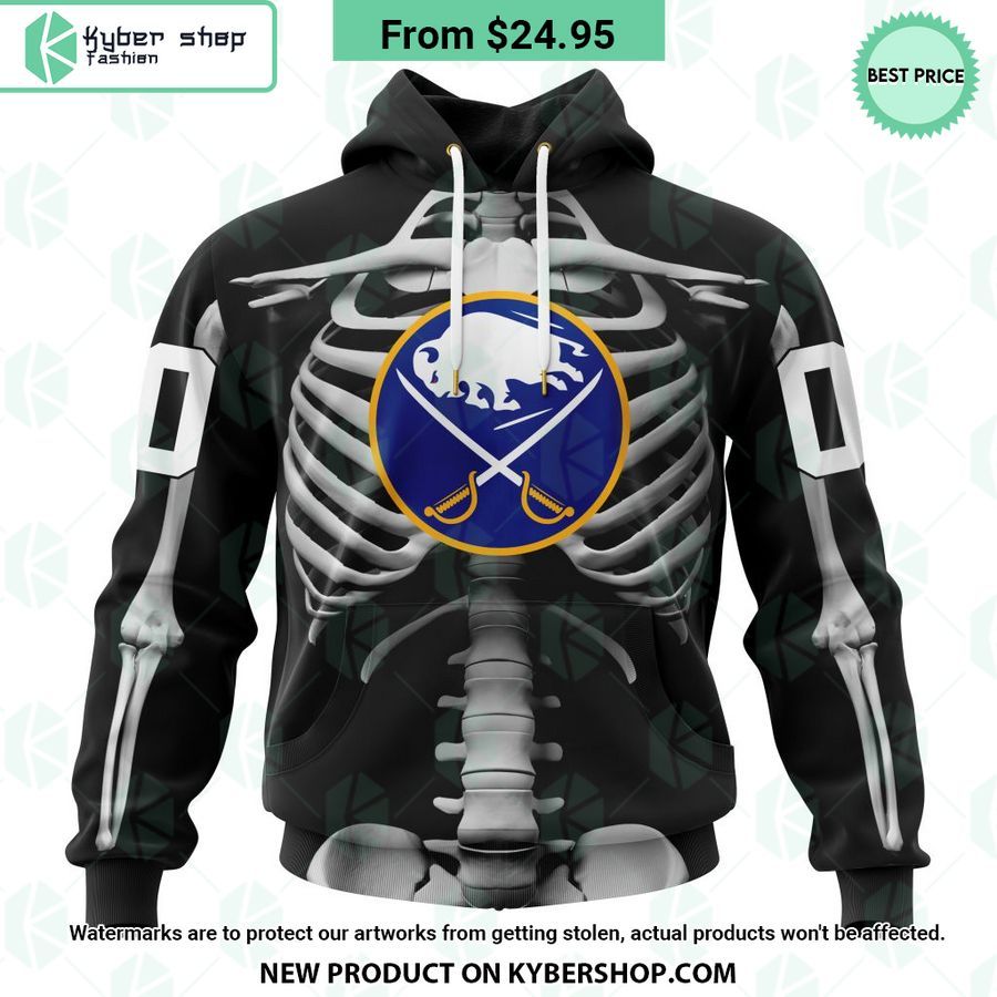 NHL Buffalo Sabres Skeleton Costume Halloween CUSTOM Hoodie