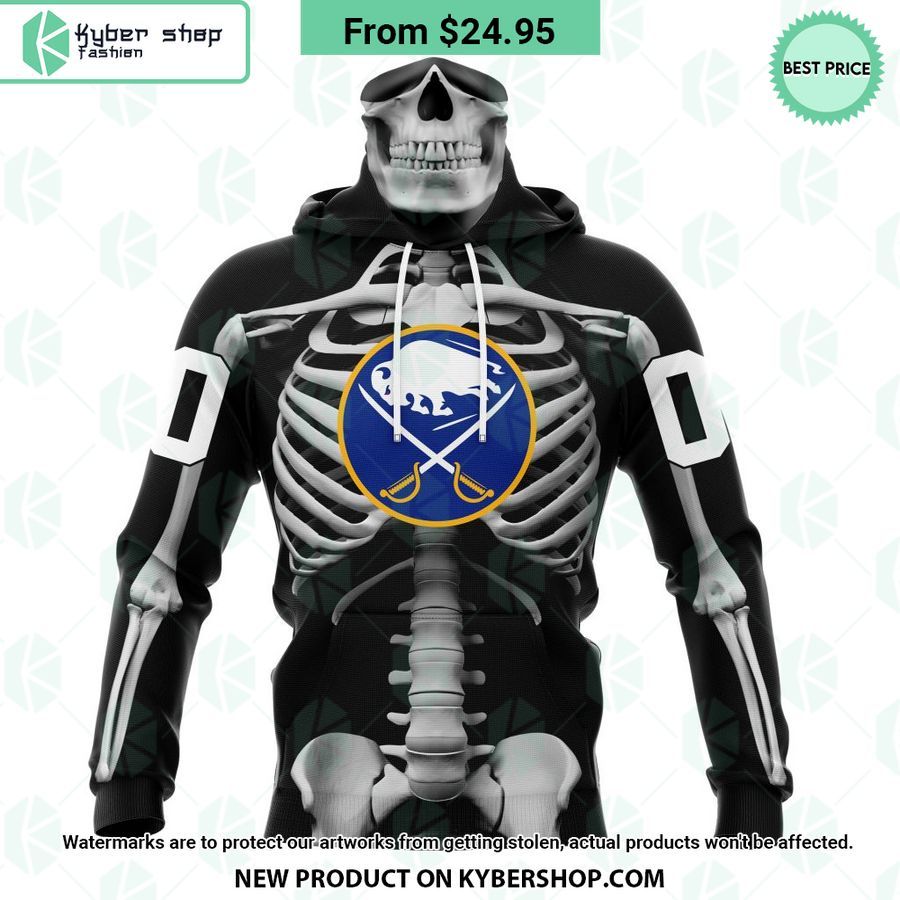 NHL Buffalo Sabres Skeleton Costume Halloween CUSTOM Hoodie