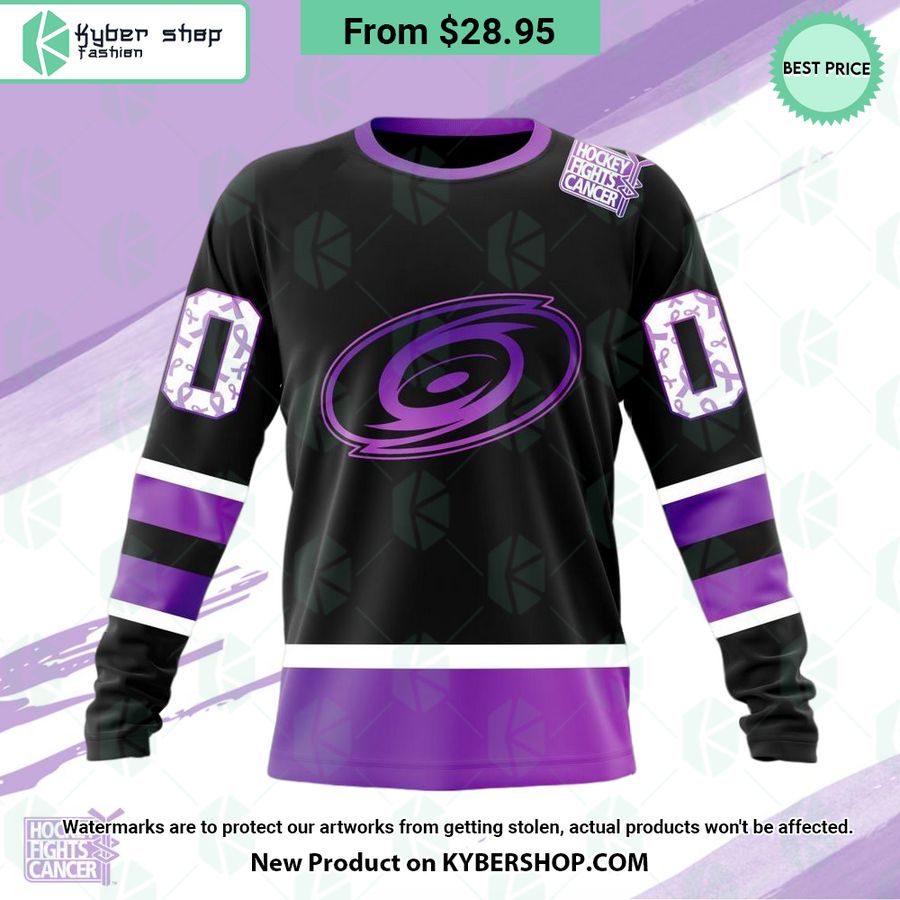 NHL Carolina Hurricanes Hockey Fights Cancer Hoodie