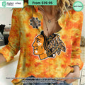 NHL Chicago Blackhawks Orange Every Child Matter Women Casual Shirt