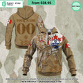 NHL Edmonton Oilers Marine Corps Camo CUSTOM Hoodie