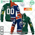 NHL Edmonton Oilers Mix CFL Edmonton Elks Jersey CUSTOM Hoodie