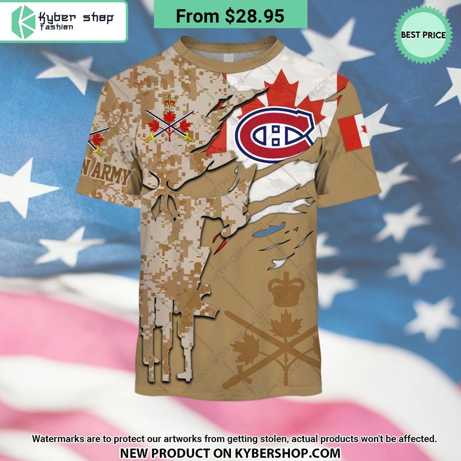 NHL Montreal Canadiens Marine Corps Camo CUSTOM Hoodie