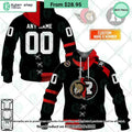 NHL Ottawa Senators Mix CFL Ottawa Redblacks Jersey CUSTOM Hoodie