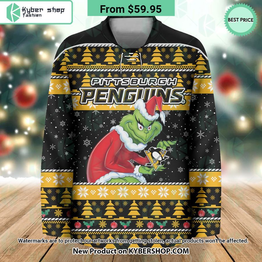 NHL Pittsburgh Penguins Grinch Hockey Jersey