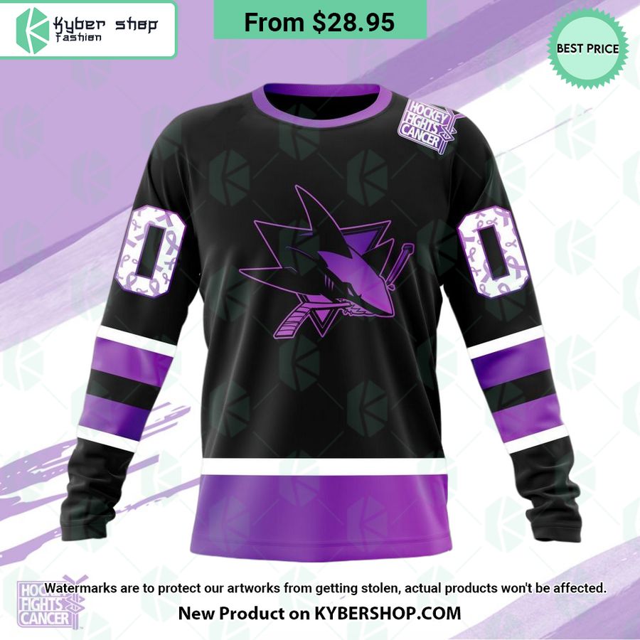 NHL San Jose Sharks Hockey Fights Cancer Hoodie