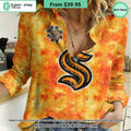 NHL Seattle Kraken Orange Every Child Matter Women Casual Shirt