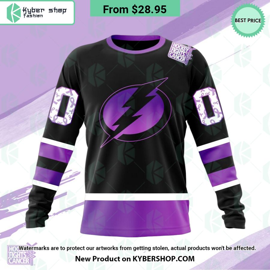 NHL Tampa Bay Lightning Hockey Fights Cancer Hoodie