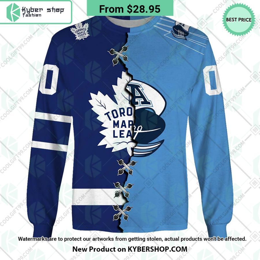 NHL Toronto Maple Leafs Mix CFL Toronto Argonauts Jersey CUSTOM Hoodie