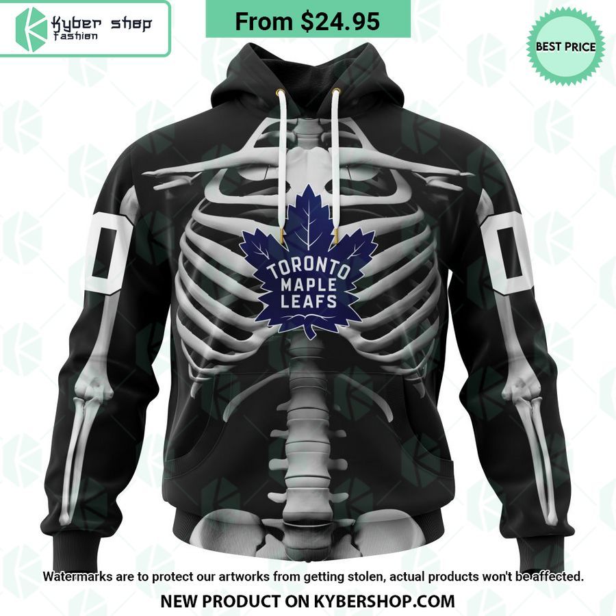 NHL Toronto Maple Leafs Skeleton Costume Halloween CUSTOM Hoodie