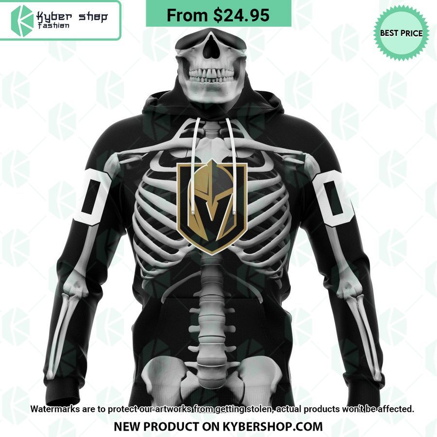NHL Vegas Golden Knights Skeleton Costume Halloween CUSTOM Hoodie
