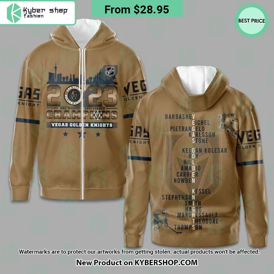 NHL Vegas Golden Knights Western Conference Champions Gold Hoodie
