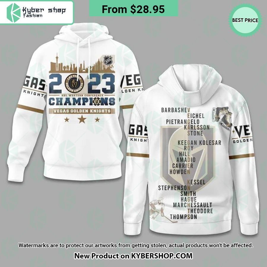 NHL Vegas Golden Knights Western Conference Champions White Hoodie