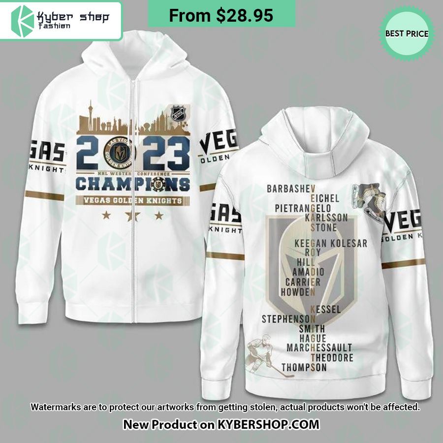 NHL Vegas Golden Knights Western Conference Champions White Hoodie