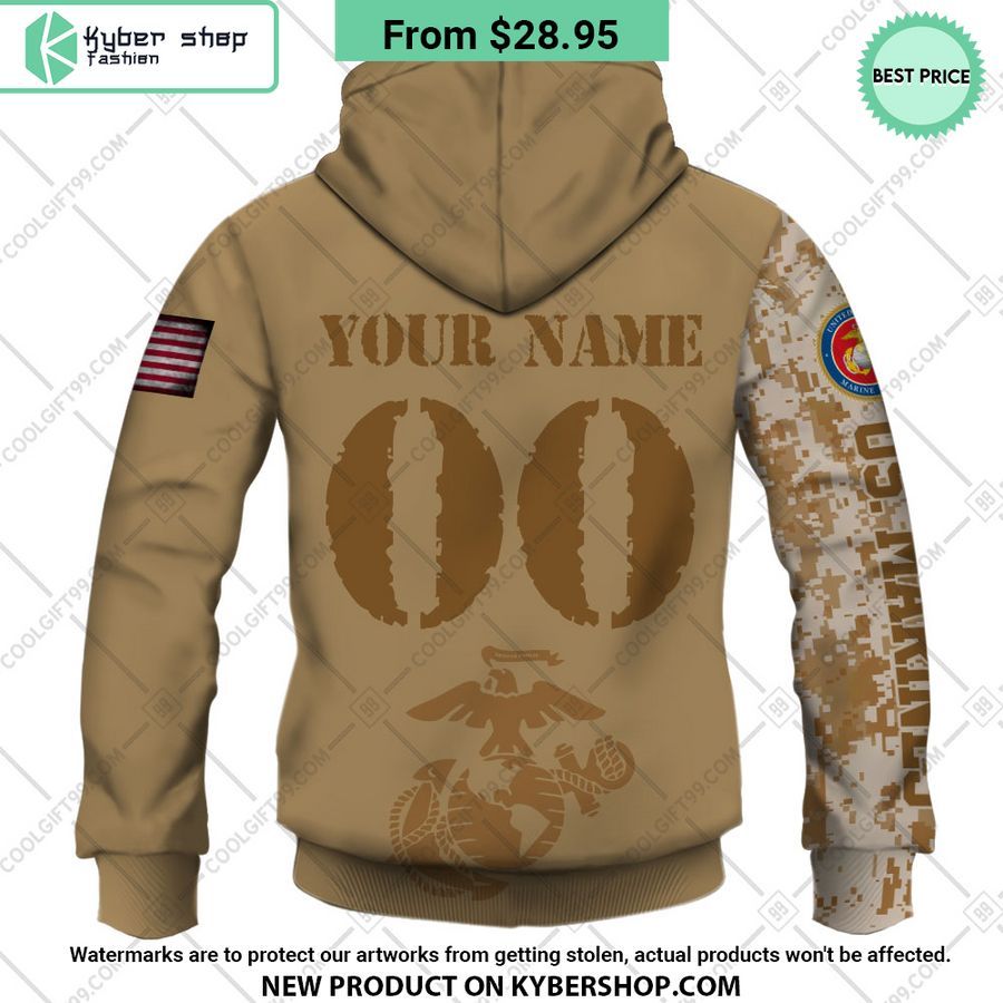 NHL Washington Capitals Marine Corps Camo CUSTOM Hoodie