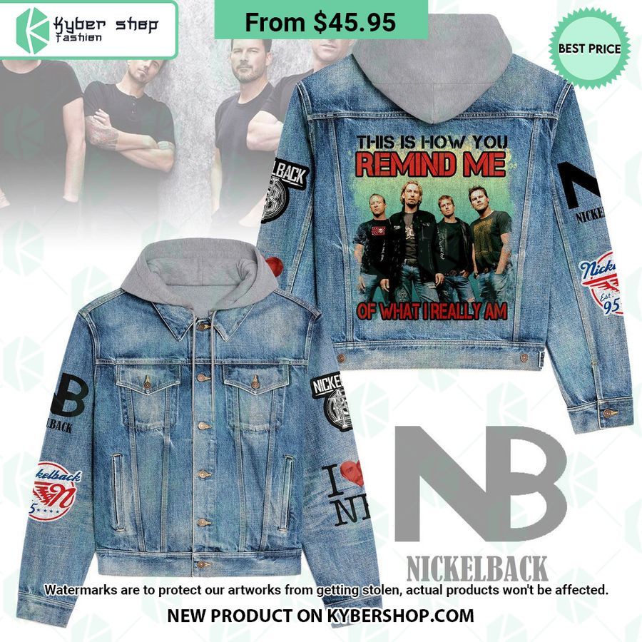 Nickelback Band Hooded Denim Jacket