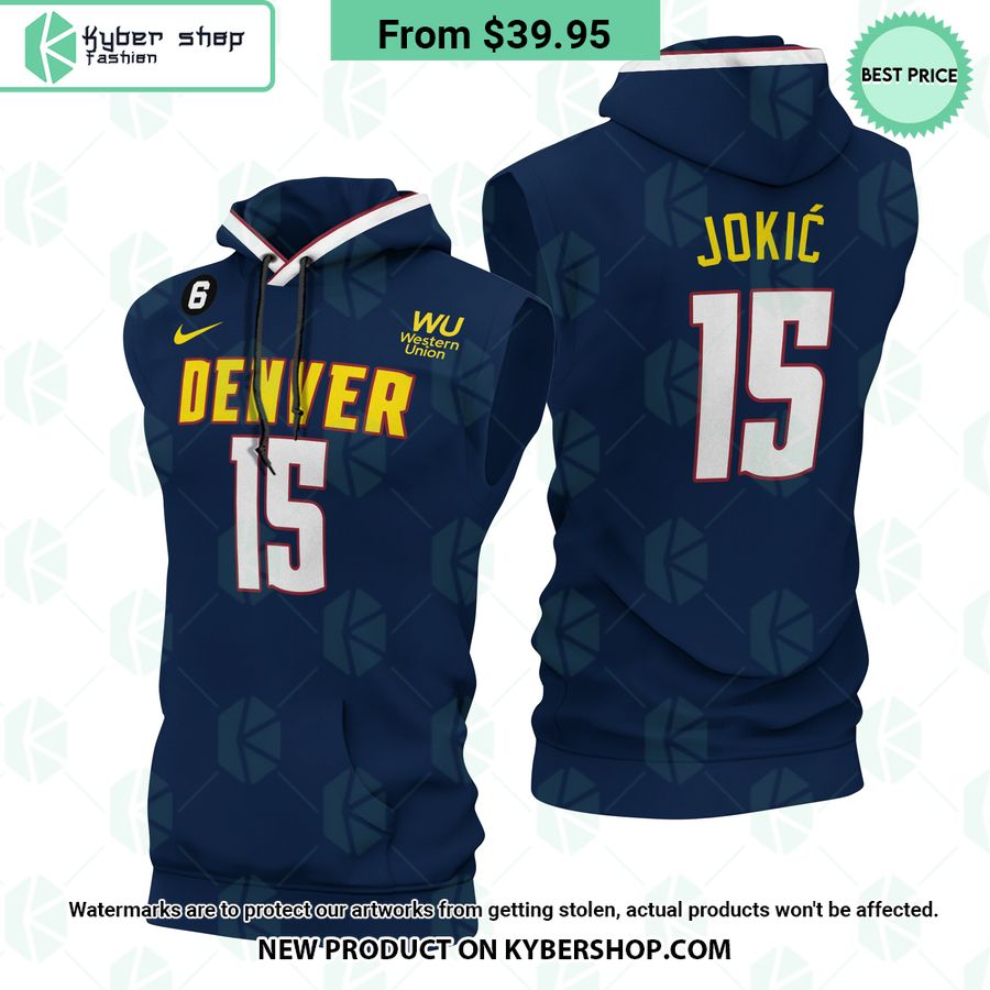 Nikola Jokic 15 Denver Nuggets Sleeveless Hoodie