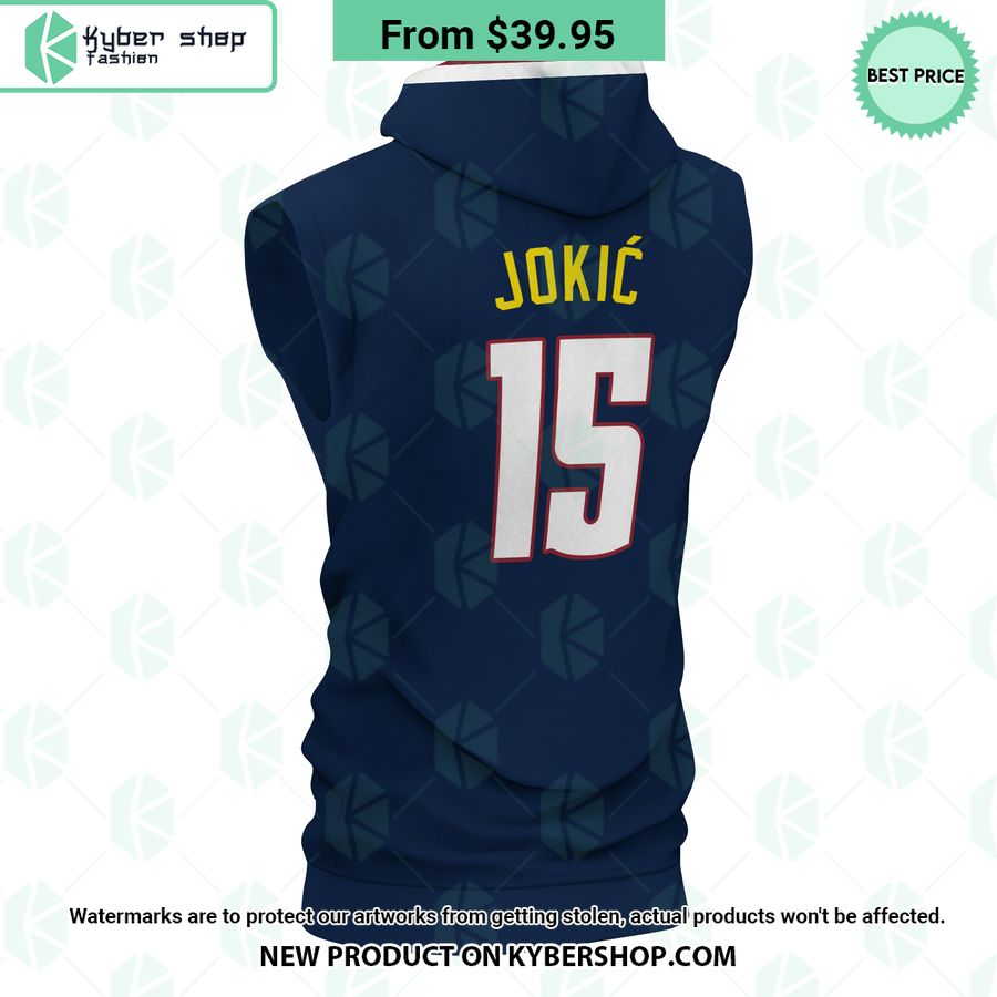 Nikola Jokic 15 Denver Nuggets Sleeveless Hoodie