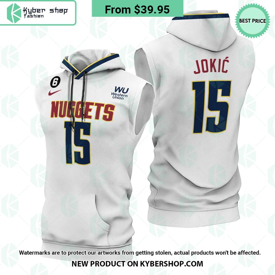 Nikola Jokic 15 Denver Nuggets Western Union Sleeveless Hoodie
