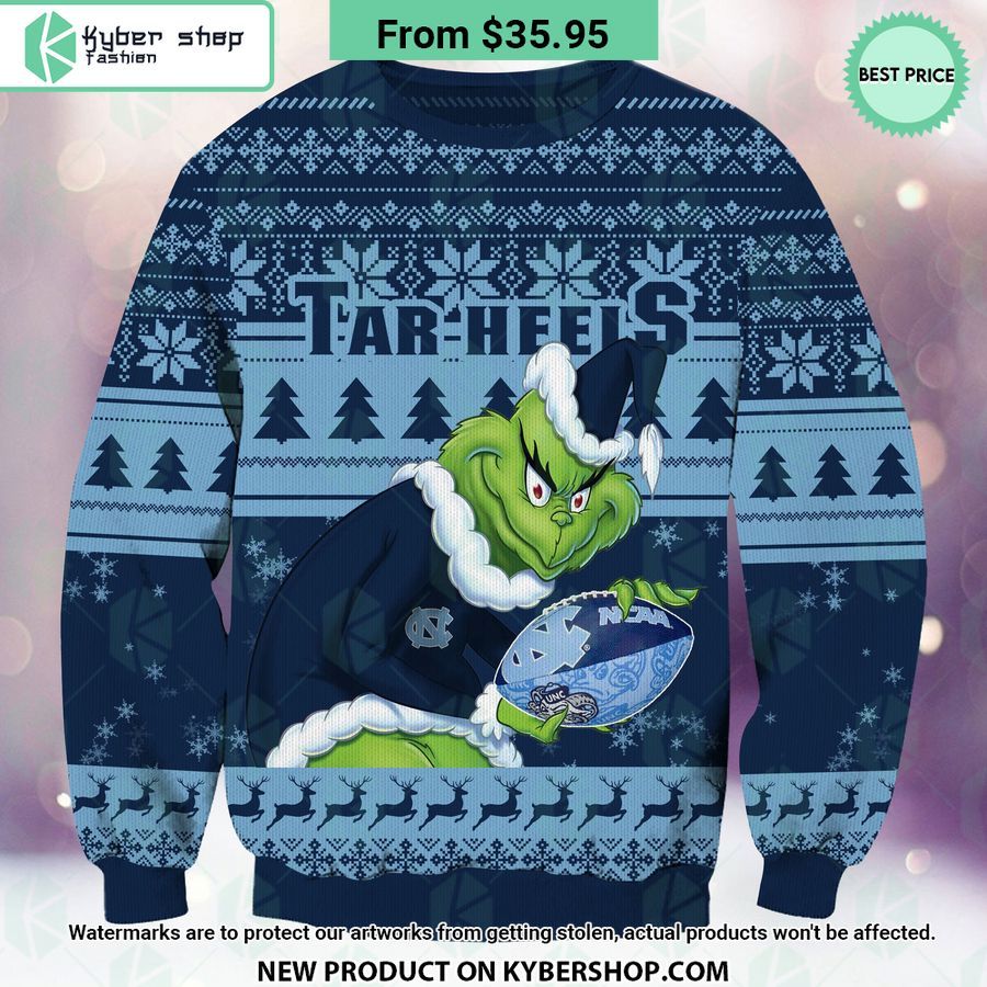 North Carolina Tar Heels Grinch Christmas Sweater