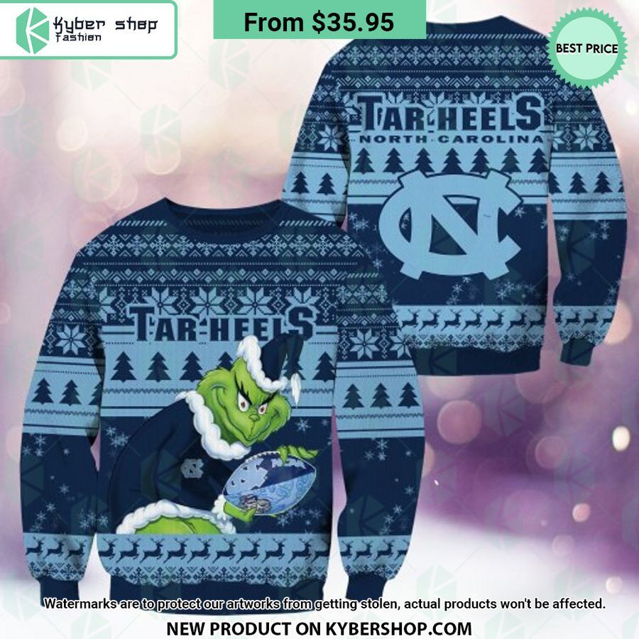 North Carolina Tar Heels Grinch Christmas Sweater
