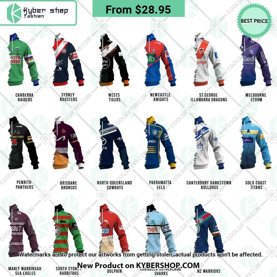 NRL Jersey Mix 2 Teams CUSTOM Hoodie