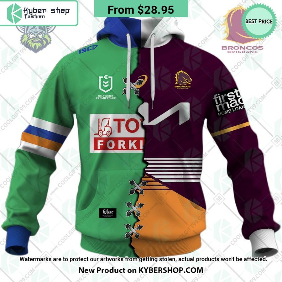 NRL Jersey Mix 2 Teams CUSTOM Hoodie