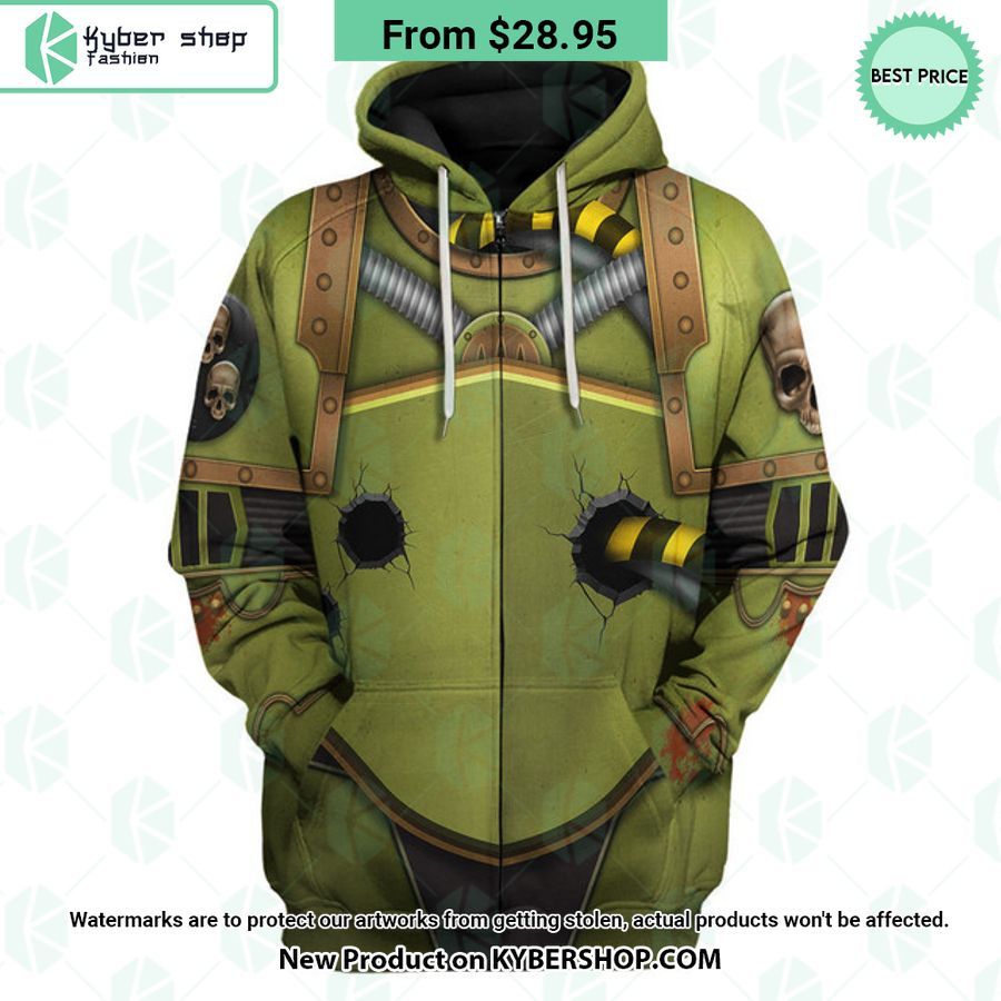 Nurgle Chaos Space Marines Costume Warhammer 40K Hoodie