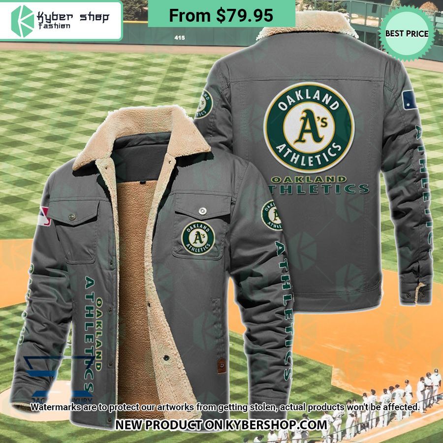 Oakland Athletics MLB Fleece Leather Jacket