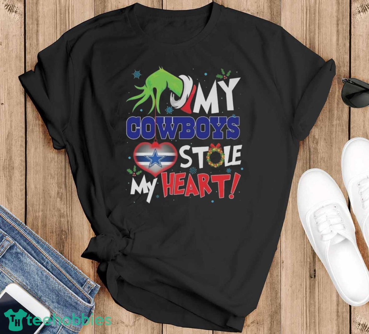 Grinch Hand My Dallas Cowboys Stole My Heart Football 2024 Shirt