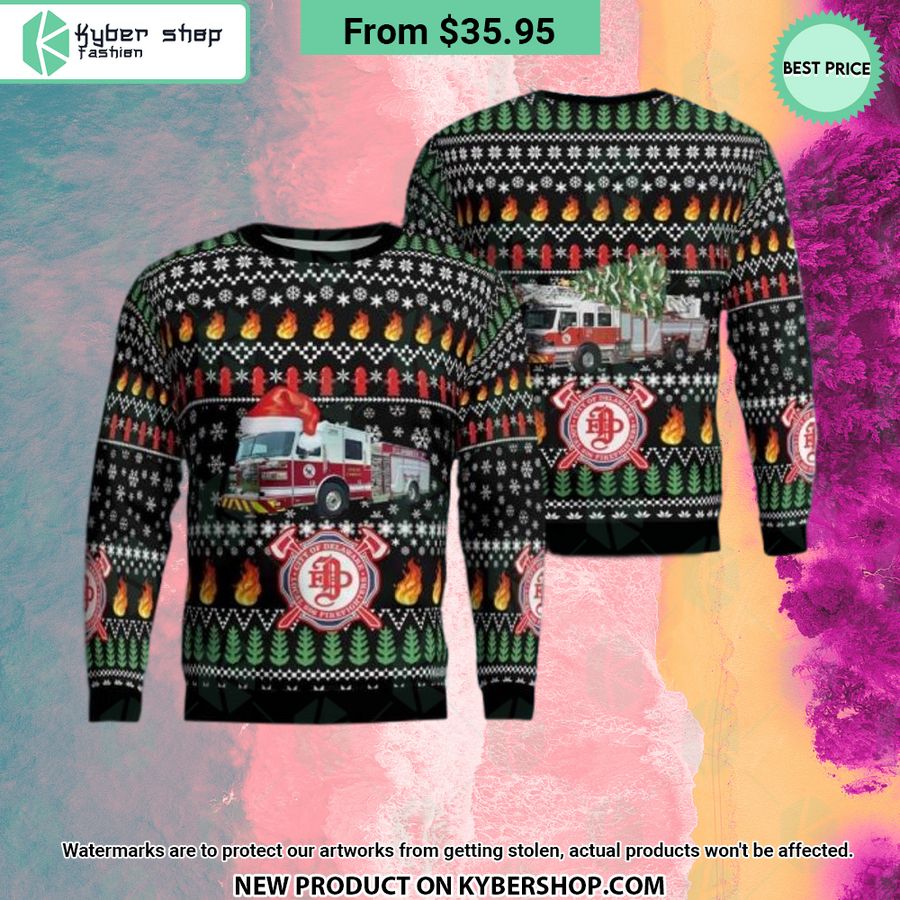 Ohio City Of Delaware Fire Department Sweater