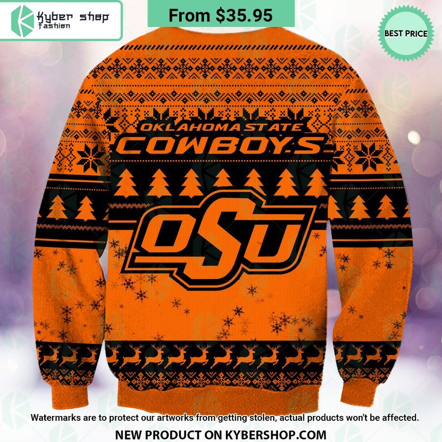 Oklahoma State Cowboys Grinch Christmas Sweater