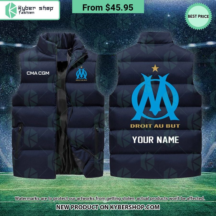 Olympique de Marseille CUSTOM Sleeveless Puffer Down Jacket