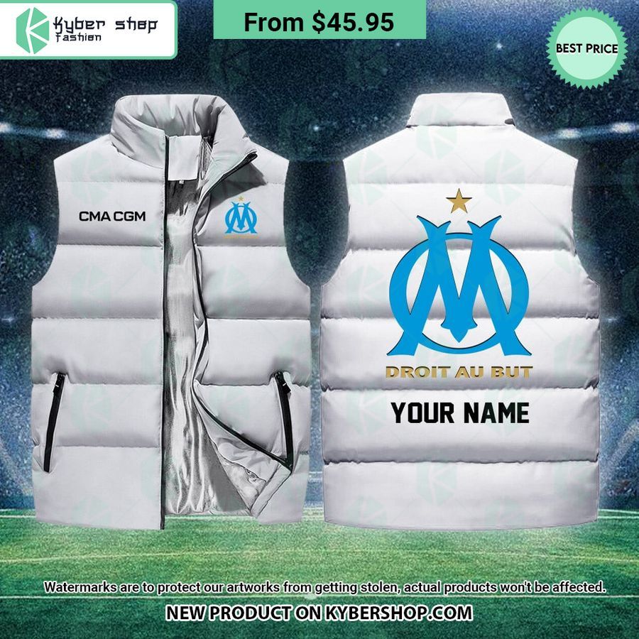Olympique de Marseille CUSTOM Sleeveless Puffer Down Jacket