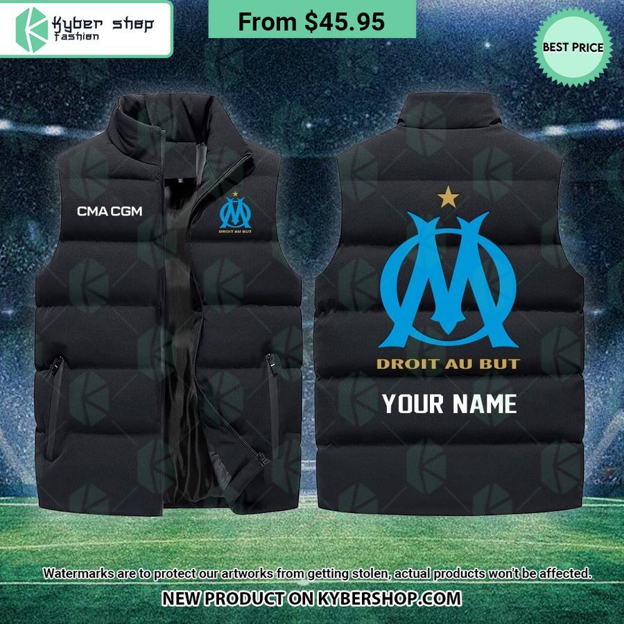 Olympique de Marseille CUSTOM Sleeveless Puffer Down Jacket