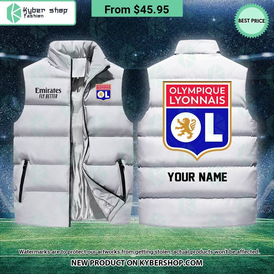 Olympique Lyonnais CUSTOM Sleeveless Puffer Down Jacket