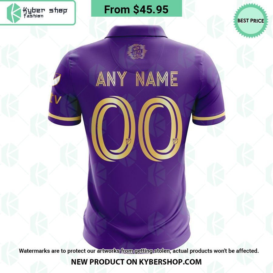 Orlando City SC 2023 Home The Wall MLS CUSTOM Polo Shirt