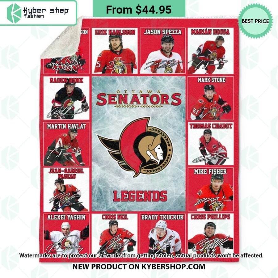 Ottawa Senators Legends Fleece Blanket