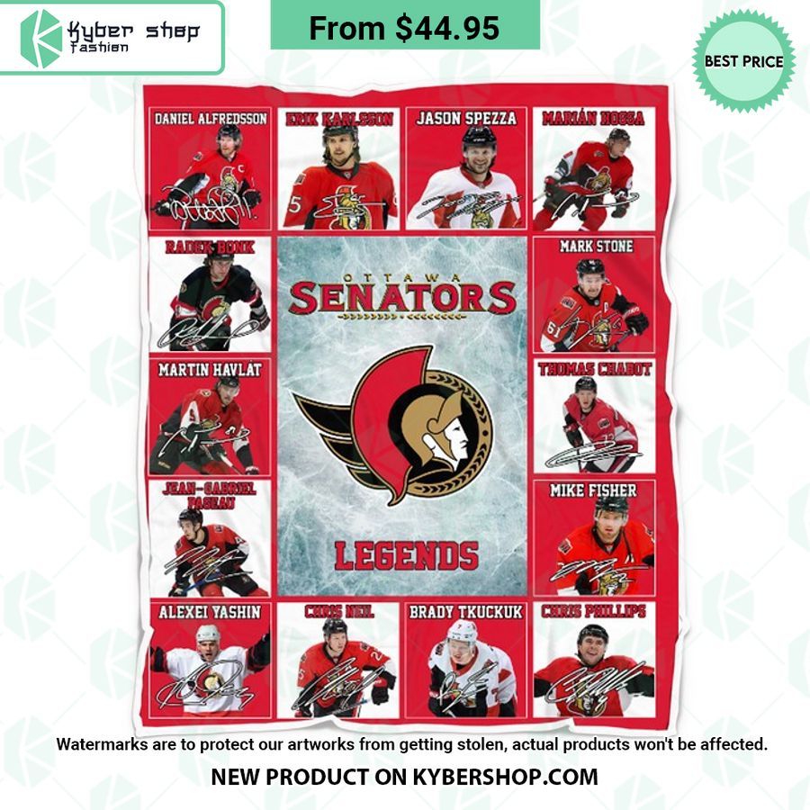 Ottawa Senators Legends Fleece Blanket