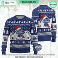 Pabst Blue Ribbon Santa Hat Ugly Christmas Sweater