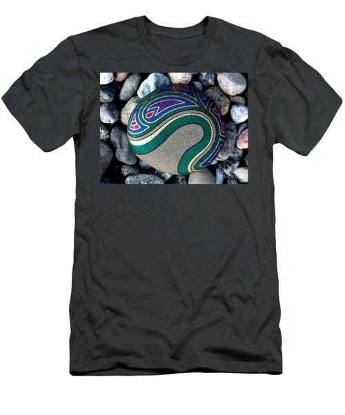 Paisley Design Painted Stone T-Shirt