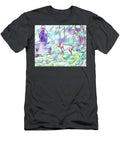 Pastel Of Woman With A Dog Surrounded By A Garden T-Shirt