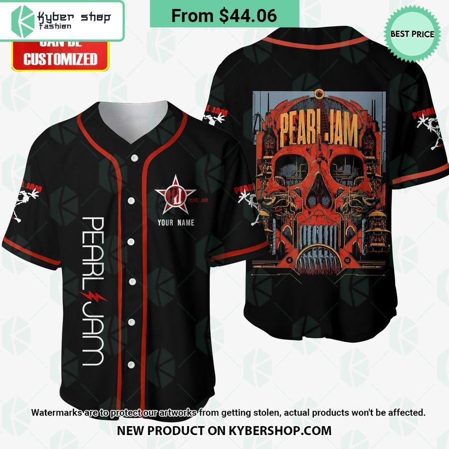 Pearl Jam CUSTOM Baseball Jersey