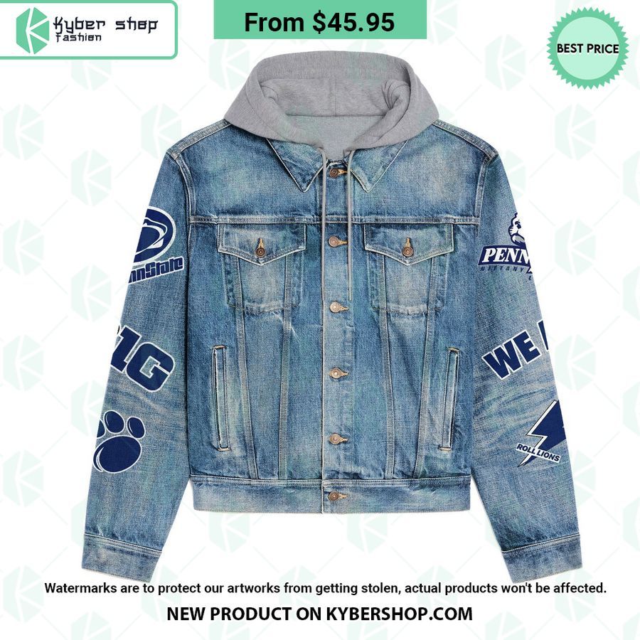 Penn State Nittany Lion Hooded Denim Jacket