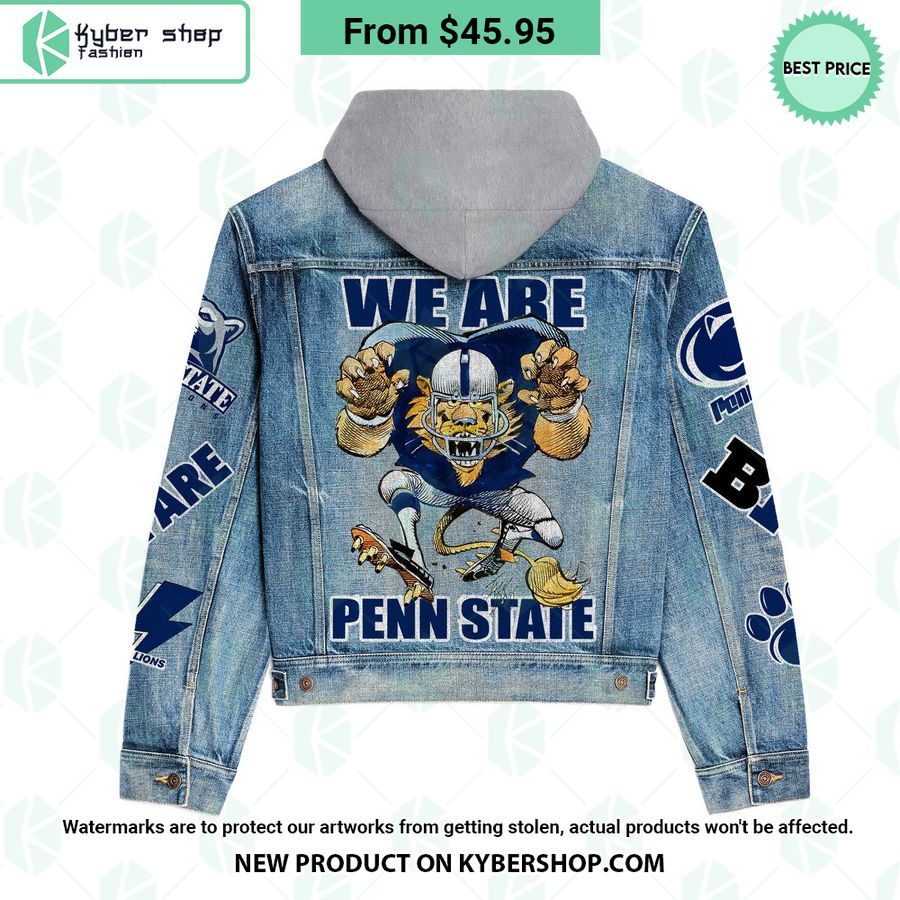 Penn State Nittany Lion Hooded Denim Jacket