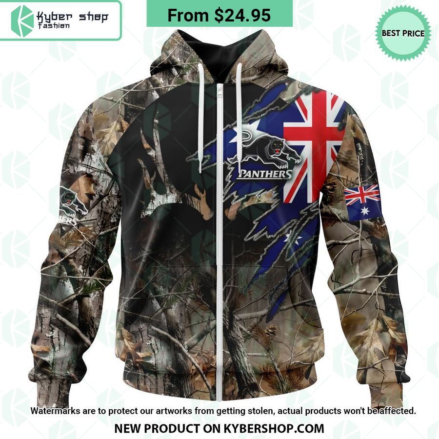 Penrith Panthers Camo Realtree Hunting CUSTOM Hoodie