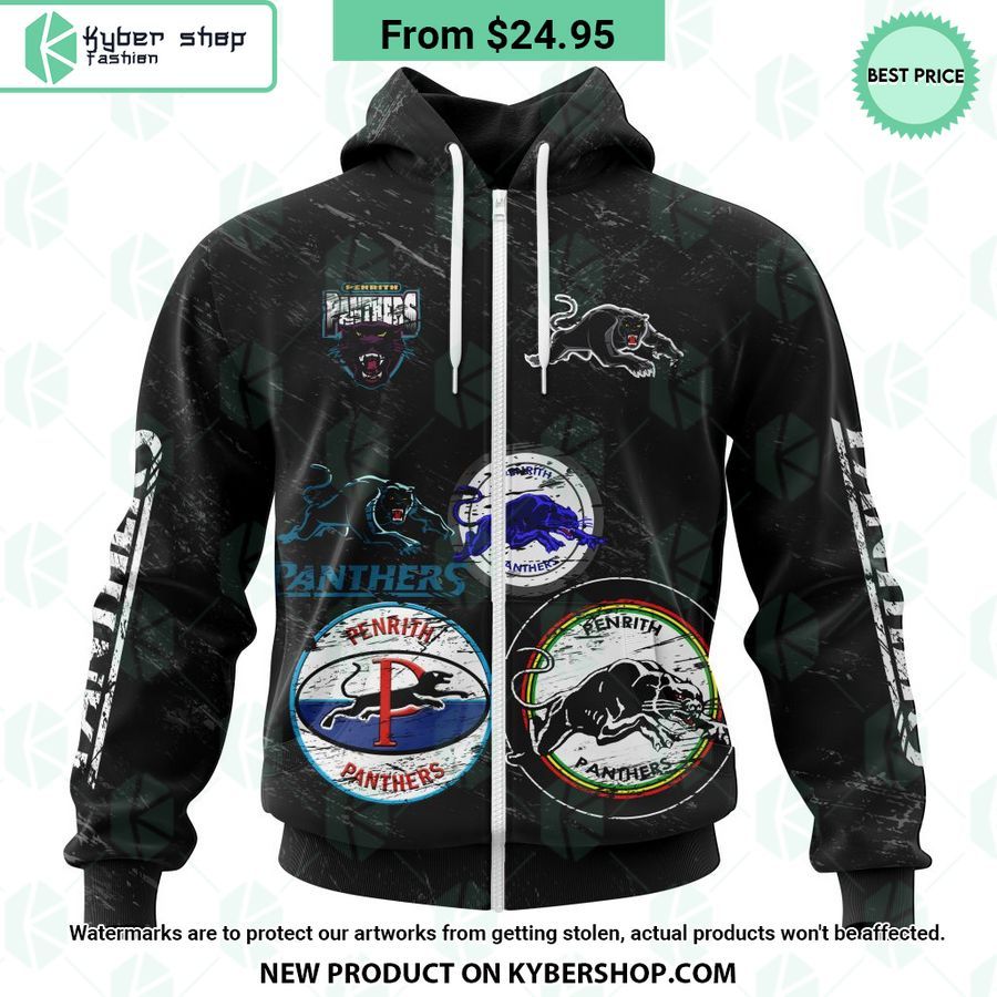 Penrith Panthers Retro Logo Design CUSTOM Hoodie
