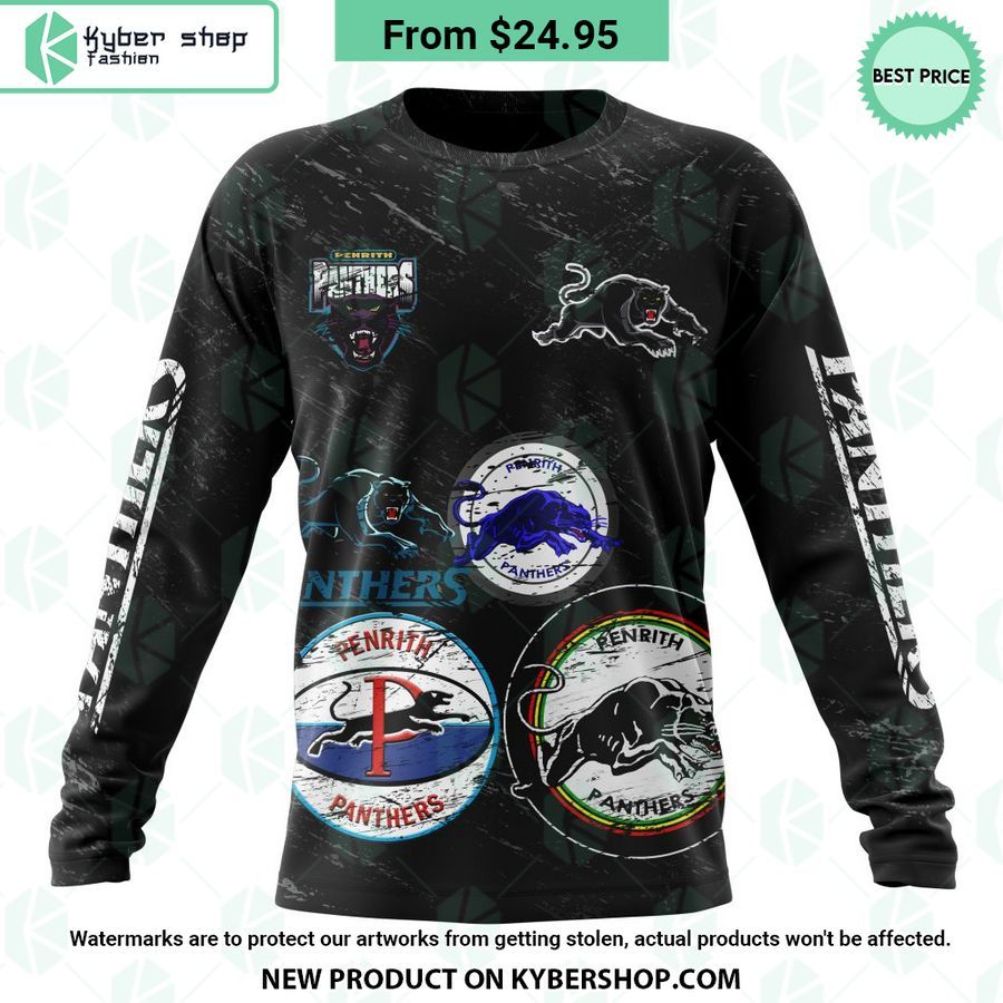 Penrith Panthers Retro Logo Design CUSTOM Hoodie