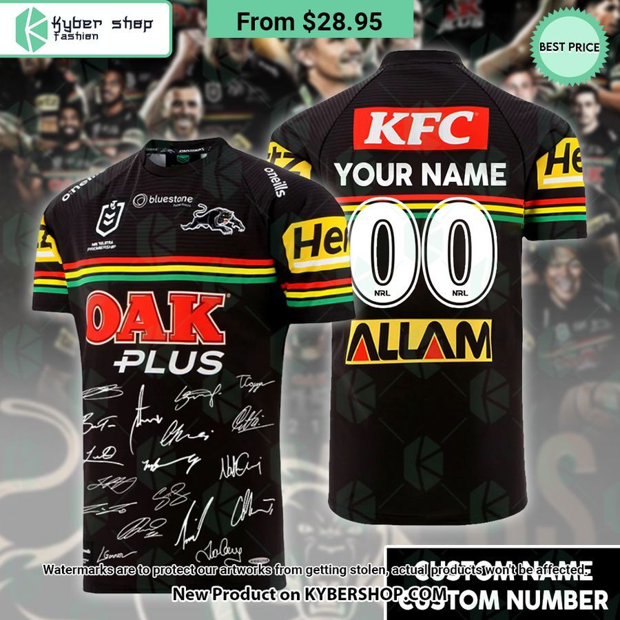 Penrith Panthers Signature 2023 NRL Premiers CUSTOM Shirt
