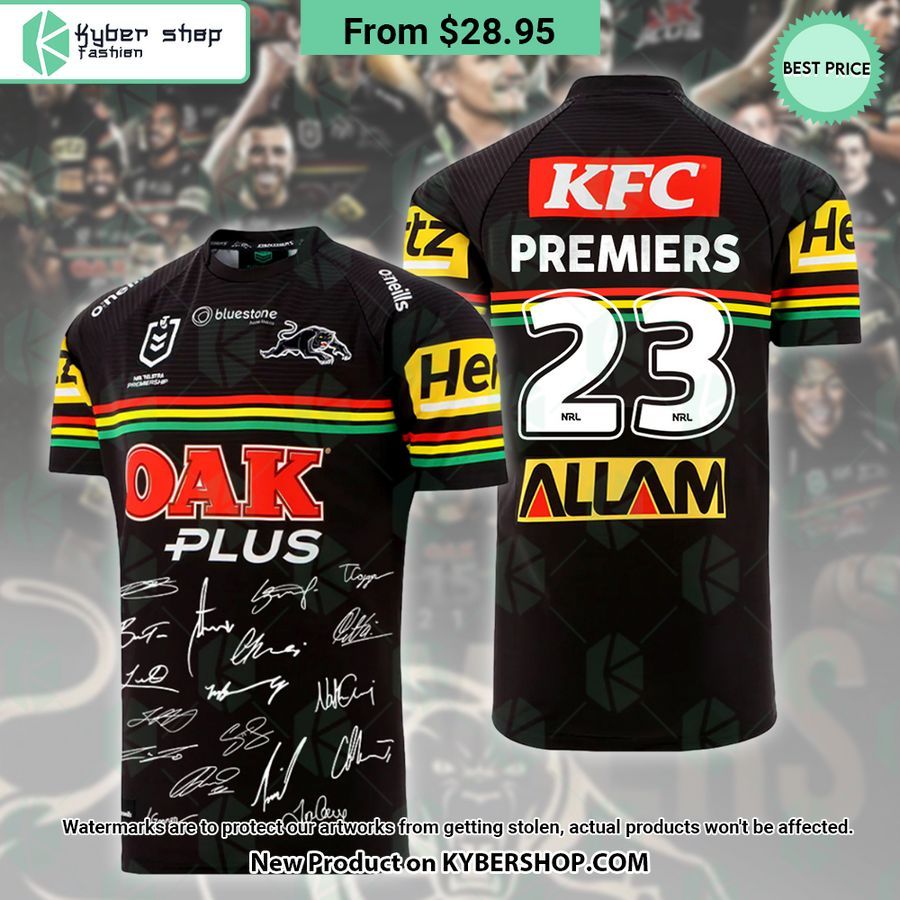Penrith Panthers Signature 2023 NRL Premiers T Shirt